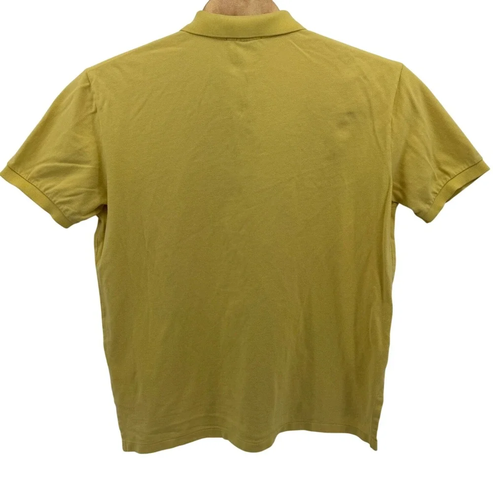 Polo Ralph Lauren Polo Shirt Mens XL Yellow Short Sleeve Pique‎ Cotton Pony Logo